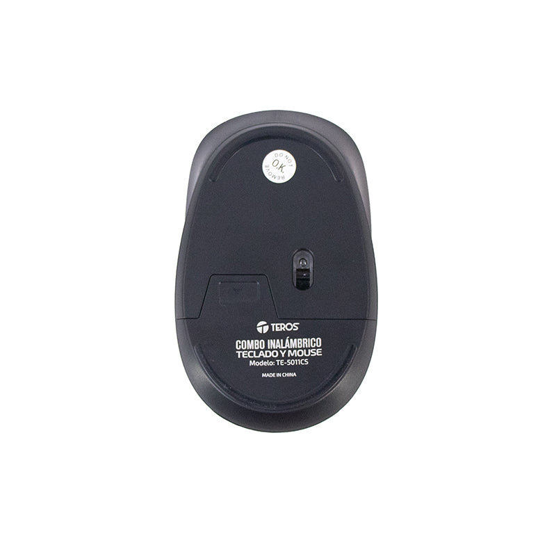 KIT INALÁMBRICO TECLADO Y MOUSE TEROS TE-5011CS 2.4GHZ ESPAÑOL NEGRO