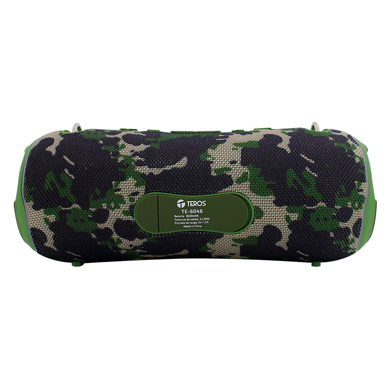 PARLANTE ULTRA TE-6046G, COLOR VERDE MILITAR CAMUFLADO, 40 W