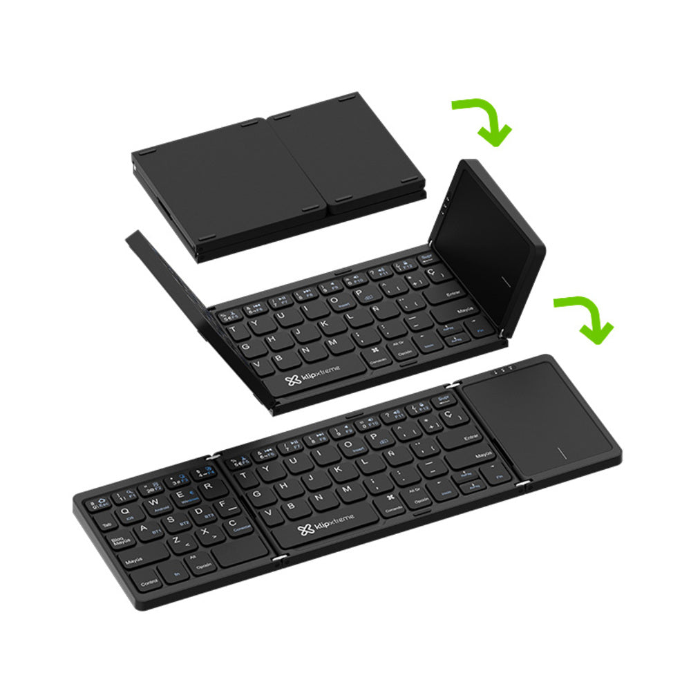 TECLADO INALÁMBRICO KLIP XTREME KCK-650S ESPAÑOL CON TOUCHPAD BLUETOOTH 5.0 NEGRO