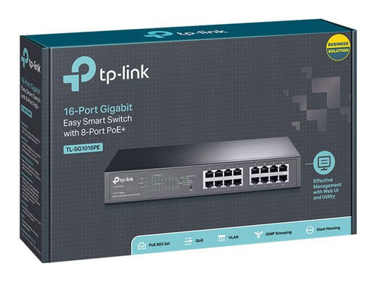 Switch TP-Link TL-SG1016PE 16 Puertos Gigabit PoE+ Smart Rackeable 110W