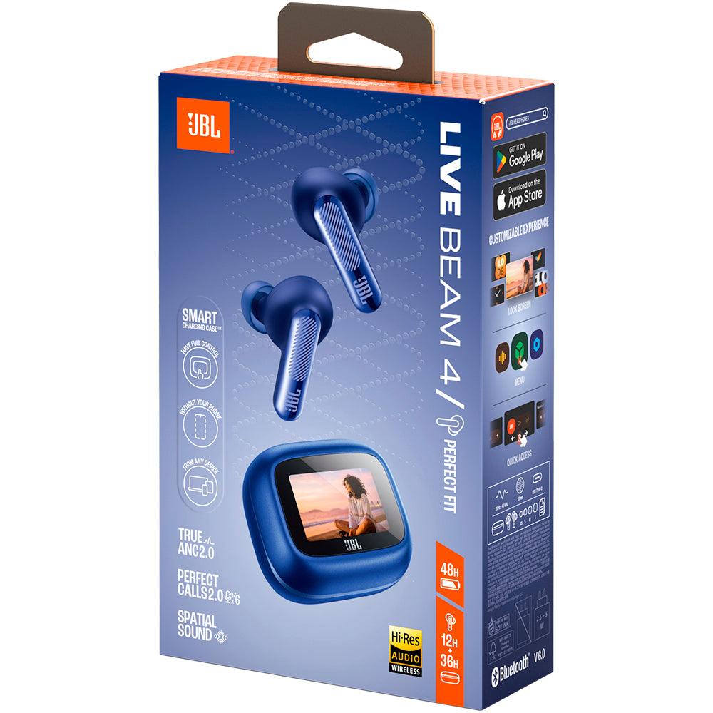 JBL Live Beam 4 Audífonos True Wireless Bluetooth 6.0 ANC 48 Horas Azul