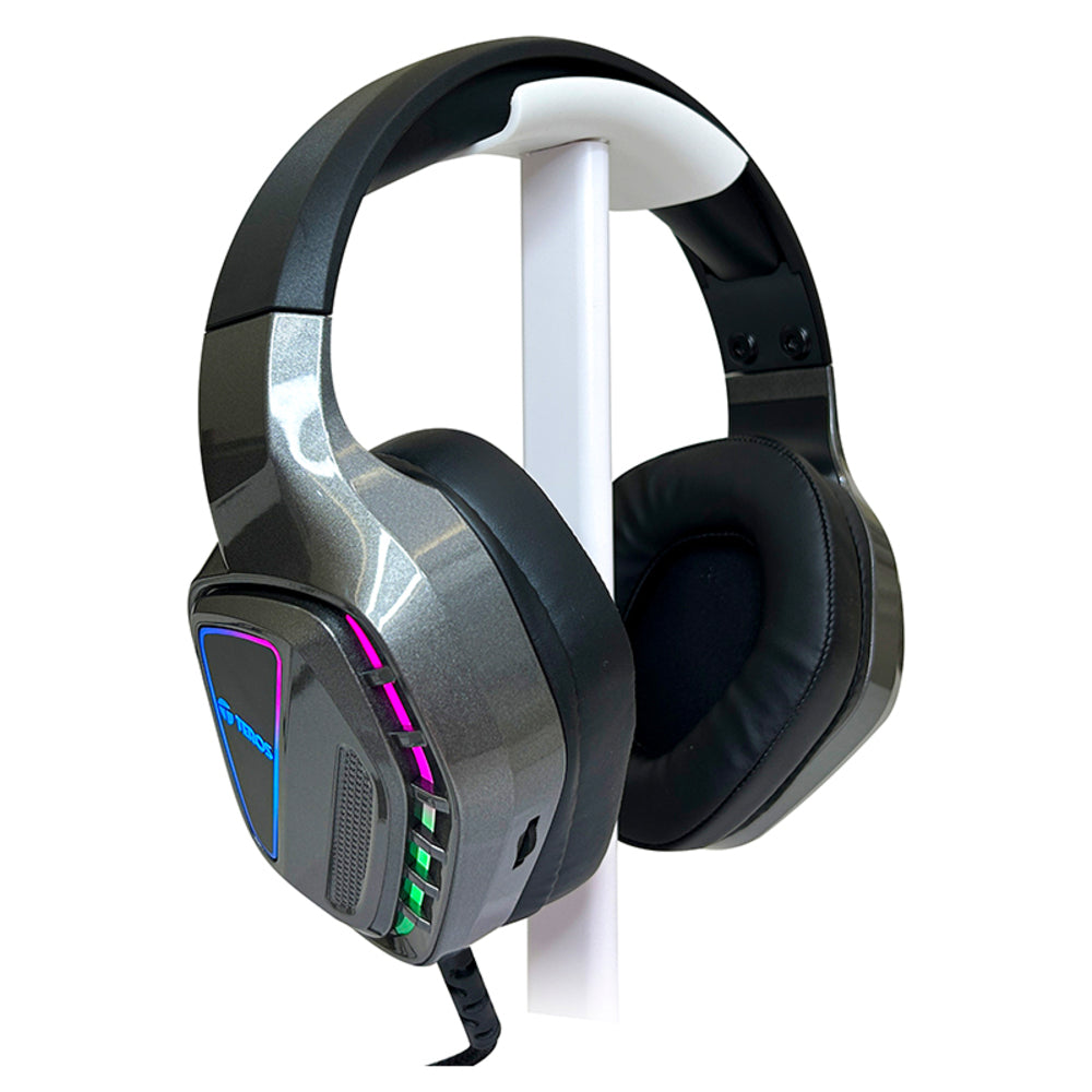 AURICULARES GAMING TEROS TE-8171N CON MICRÓFONO, SONIDO ESTÉREO Y LUCES RGB – NEGRO