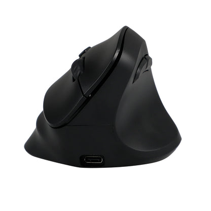 MOUSE TEROS TE-5169N, INALÁMBRICO DOBLE MODO: 2.4G+BLUETOOTH, 2400 DPI, VERTICAL, NEGRO