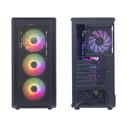 CASE GAMER TEROS TE-1323G COMPATIBLE ITX MATX ATX COLOR NEGRO