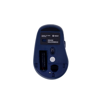 MOUSE INALÁMBRICO TEROS TE-1235S 2.4GHZ 6 BOTONES AZUL
