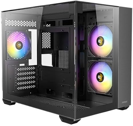 Case Antec CX60M Black Mid Tower RGB Vidrio Templado Micro ATX