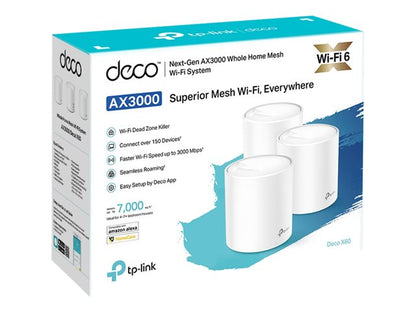 TP-Link Deco X60 AX3000 Sistema Wi-Fi Mesh 6 Dual Band Gigabit 3-Pack