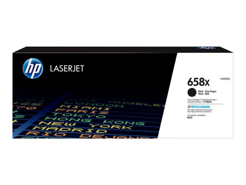 Tóner HP 658X Negro Original Gran Capacidad W2000X para Color LaserJet Enterprise M751dn M751n