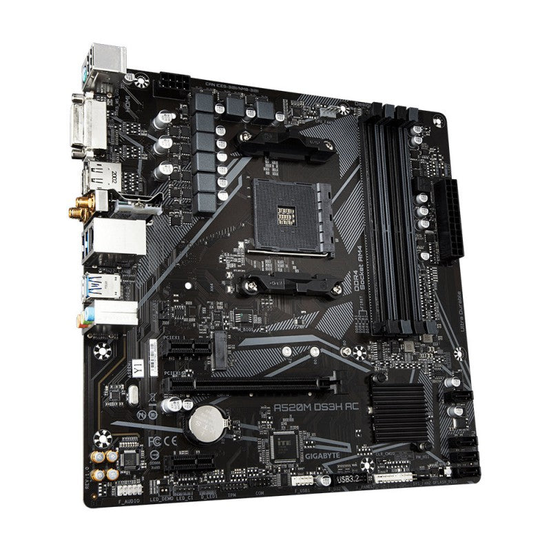 Motherboard Gigabyte A520M DS3H AC WiFi Socket AM4 DDR4 HDMI DisplayPort Micro-ATX
