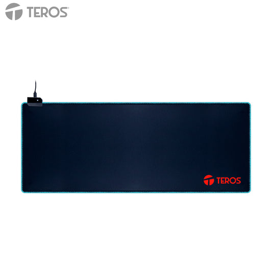 Mousepad Gamer TEROS TE-3020G 80x30cm RGB 14 Modos Base Antideslizante Negro