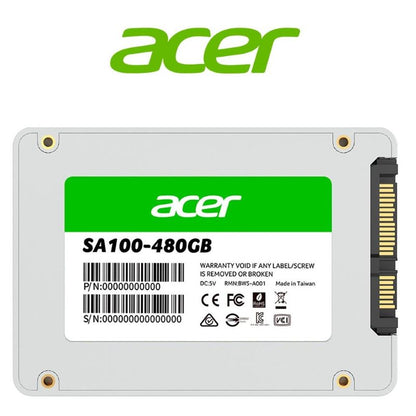 SSD Acer SA100 480GB 2.5" SATA III 3D TLC NAND 560MB/s