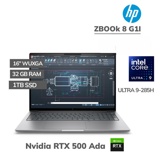 Laptop HP ZBook 8 G1i 16" WUXGA Intel Core Ultra 9 285H 32GB 1TB SSD RTX Pro V8 Windows 11 Pro