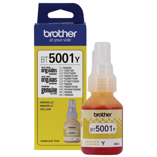 Tinta Brother BT5001Y-NE Yellow Original 48.8ml 5,000 Páginas DCP-T300 DCP-T500W DCP-T700W