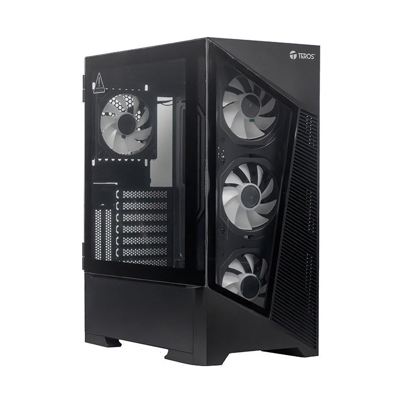 Case Gamer Teros TE-1330G ATX E-ATX Negro Vidrio Templado Soporte Radiador 360 mm