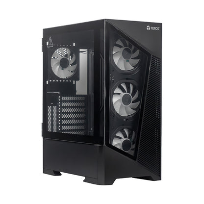 Case Gamer Teros TE-1330G ATX E-ATX Negro Vidrio Templado Soporte Radiador 360 mm