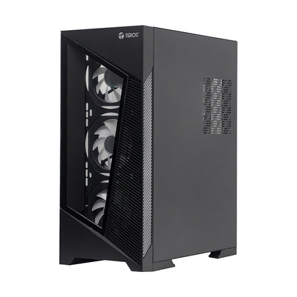 Case Gamer Teros TE-1330G ATX E-ATX Negro Vidrio Templado Soporte Radiador 360 mm