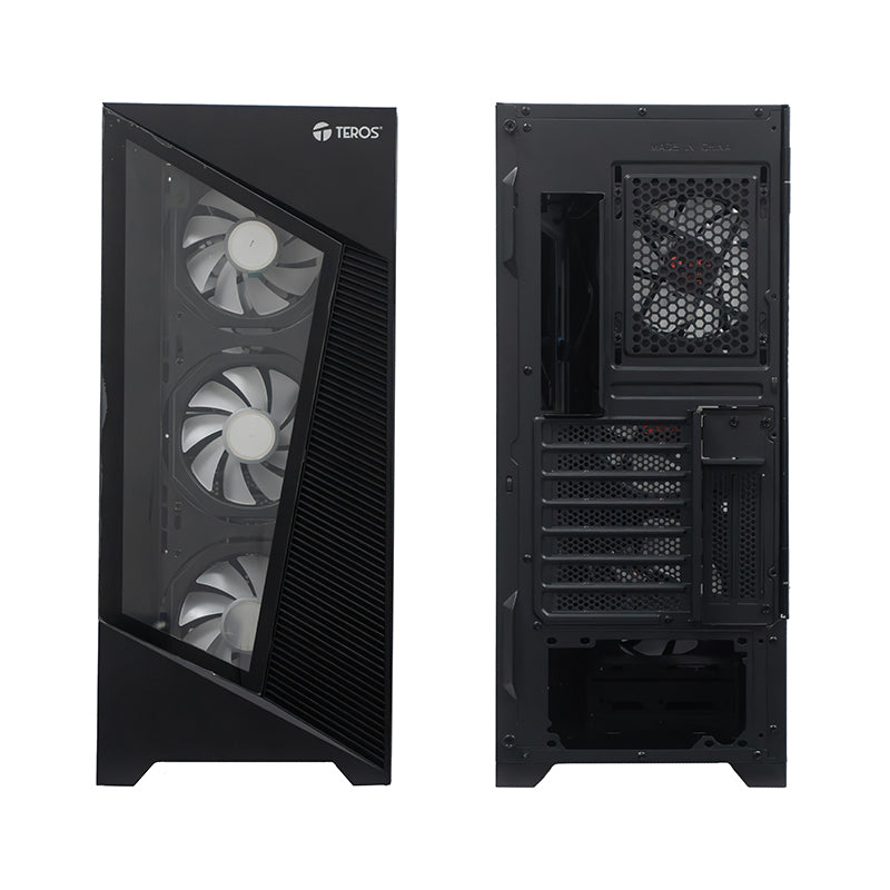 Case Gamer Teros TE-1330G ATX E-ATX Negro Vidrio Templado Soporte Radiador 360 mm