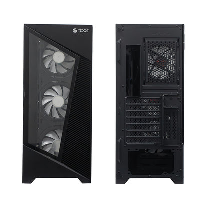 Case Gamer Teros TE-1330G ATX E-ATX Negro Vidrio Templado Soporte Radiador 360 mm