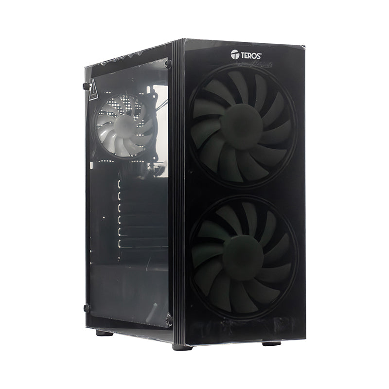Case Gamer TEROS TE-1333G Mid Tower ATX Negro con Vidrio Templado y 6 Ventiladores