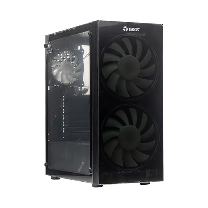 Case Gamer TEROS TE-1333G Mid Tower ATX Negro con Vidrio Templado y 6 Ventiladores