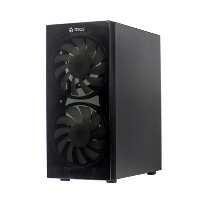 Case Gamer TEROS TE-1333G Mid Tower ATX Negro con Vidrio Templado y 6 Ventiladores