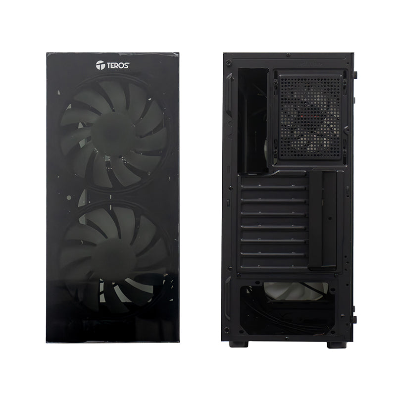 Case Gamer TEROS TE-1333G Mid Tower ATX Negro con Vidrio Templado y 6 Ventiladores