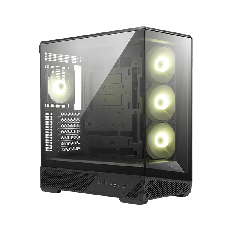 Case MSI MAG PANO 130R PZ Black Mid Tower ATX ARGB Vidrio Templado USB-C