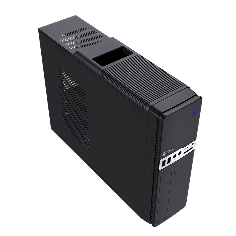 Case Teros TE-1032S Slim con Fuente 250W USB 3.2 Micro ATX Negro