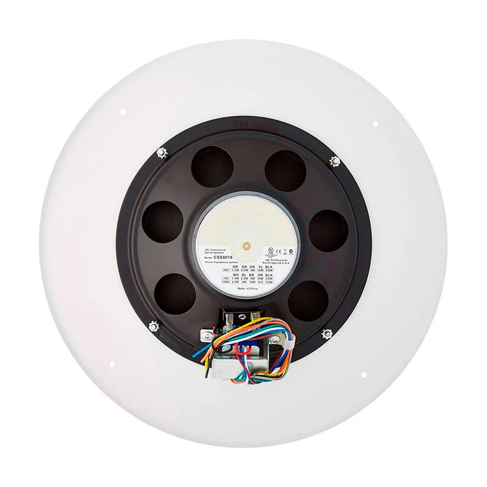 Parlante de Techo JBL Pro CSS8018 8" 20W 70V/100V Blanco Pack x6