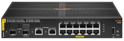 Switch Aruba 6000 R8N89A 12 Puertos Gigabit PoE+ 2 SFP Administrable