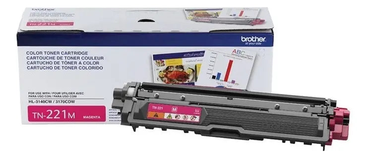 Tóner Brother TN221M Magenta Original 1400 Páginas para HL-3150CDN HL-3170CDW