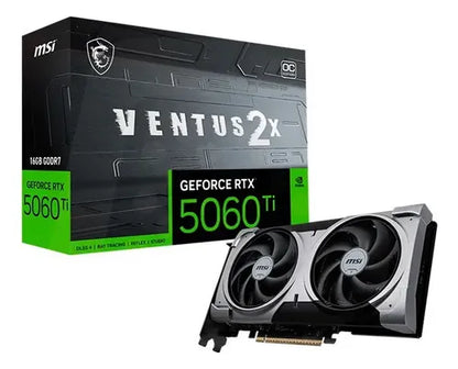 Tarjeta de Video MSI RTX 5060 Ti VENTUS 2X OC PLUS 8GB GDDR7 PCIe 5.0