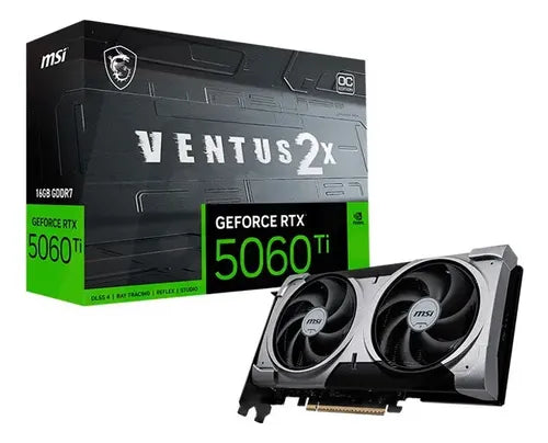 Tarjeta de Video MSI RTX 5060 Ti VENTUS 2X OC PLUS 8GB GDDR7 PCIe 5.0