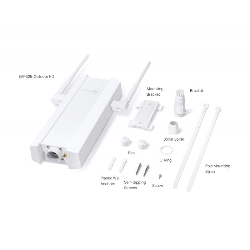 TP-Link Omada EAP625-Outdoor HD AX1800 Punto de Acceso Wi-Fi 6 Exterior PoE+