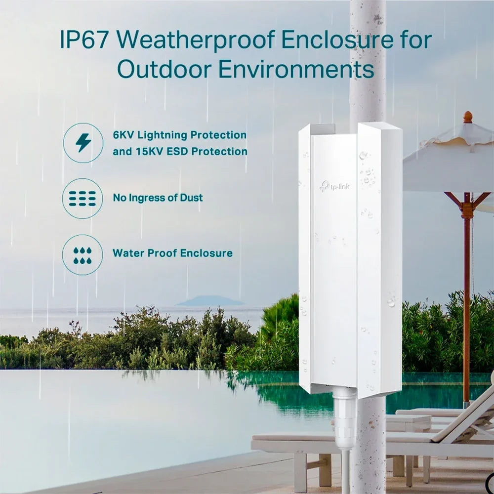 TP-Link Omada EAP650-Outdoor AX3000 Punto de Acceso Wi-Fi 6 Exterior Dual Band PoE+