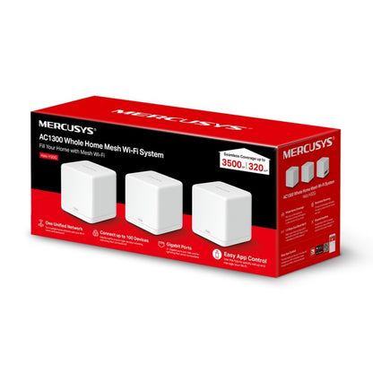 Mercusys Halo H30G AC1300 Sistema Wi-Fi Mesh Dual Band Gigabit 3-Pack