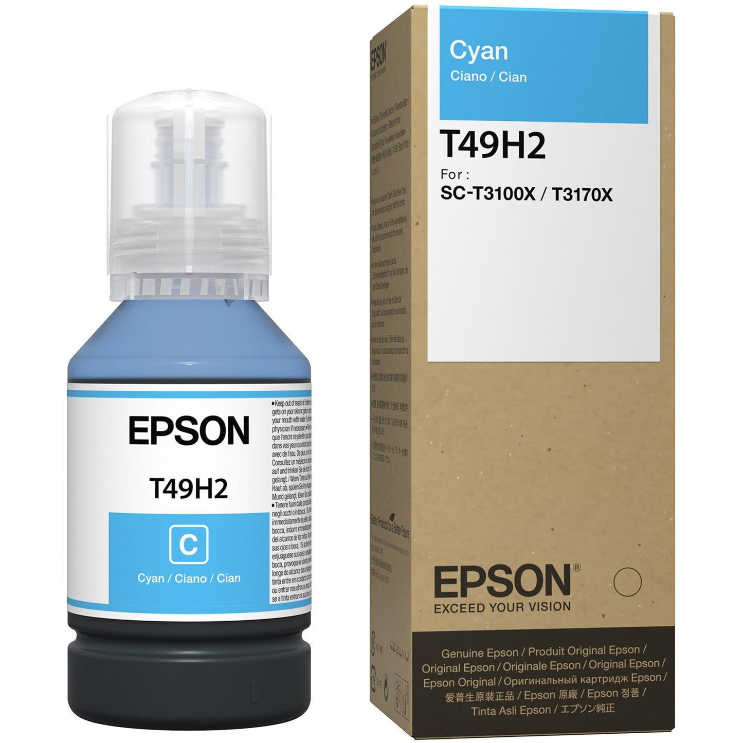 Tinta Epson T49H200 Cyan Original 140ml para SureColor T3170X SC-T3100X