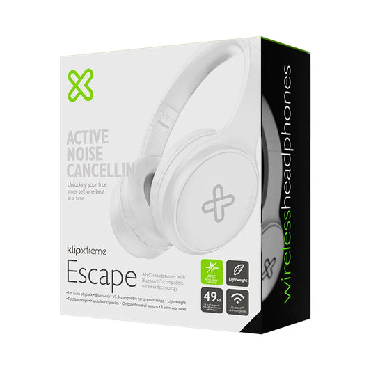 Audífonos Klip Xtreme KNH-300WH Bluetooth 5.3 ANC 49 Horas Blanco
