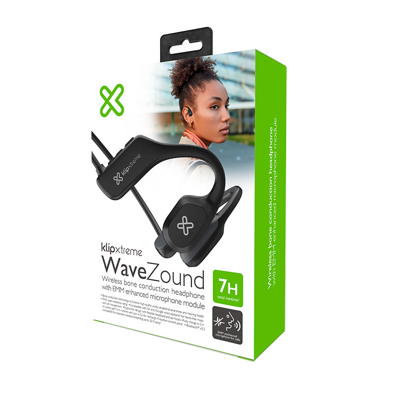 Audífonos Klip Xtreme KBC-500 Bluetooth 5.3 Conducción Ósea IPX5 Negro