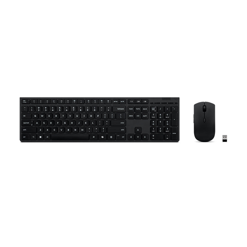 Teclado y Mouse Inalámbricos Lenovo 4X31R64337 Recargables Bluetooth + 2.4G Español Latino