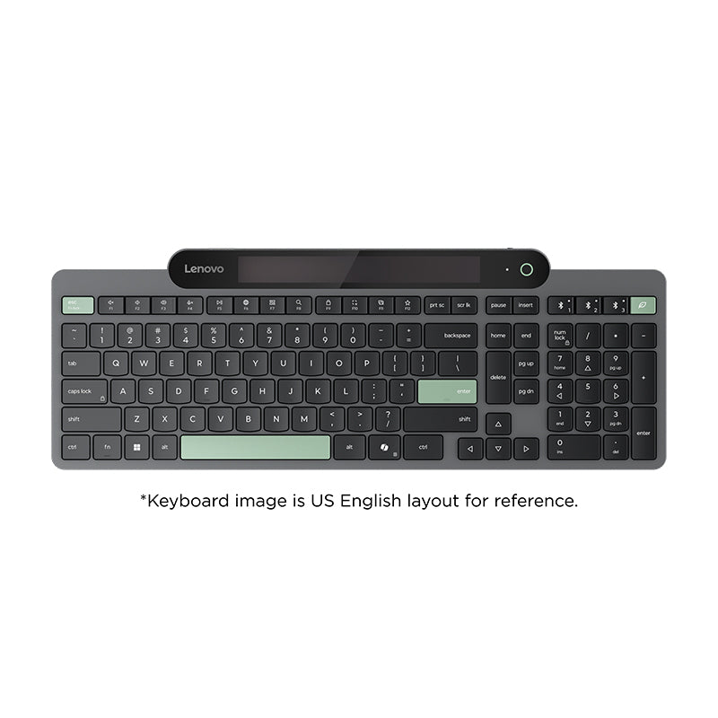 Teclado Lenovo Bluetooth Autorrecargable Español LA 171 Inalámbrico Negro