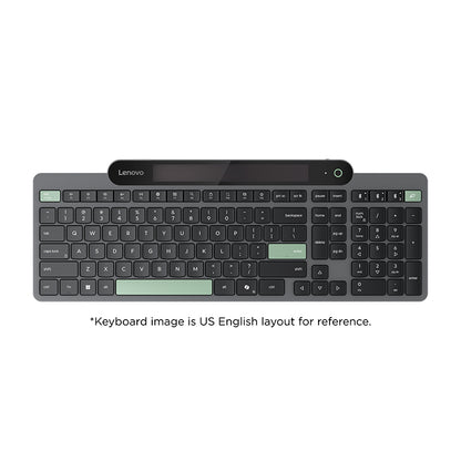 Teclado Lenovo Bluetooth Autorrecargable Español LA 171 Inalámbrico Negro