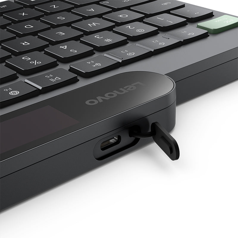 Teclado Lenovo Bluetooth Autorrecargable Español LA 171 Inalámbrico Negro