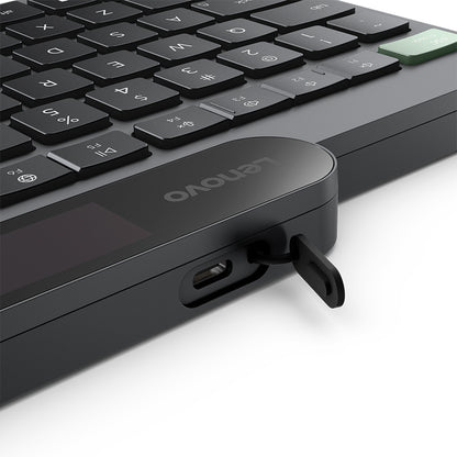 Teclado Lenovo Bluetooth Autorrecargable Español LA 171 Inalámbrico Negro