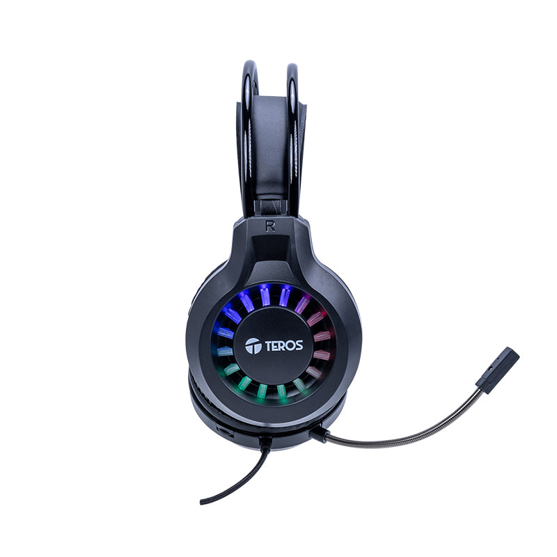 Kit Gamer TEROS TE-5014S 4 en 1 Teclado Mouse Audífonos Mousepad RGB USB