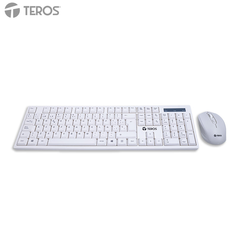 Combo Inalámbrico TEROS TE-5016S Teclado y Mouse 2.4GHz Blanco Español