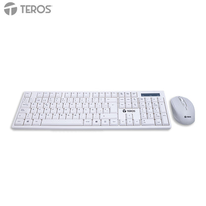 Combo Inalámbrico TEROS TE-5016S Teclado y Mouse 2.4GHz Blanco Español