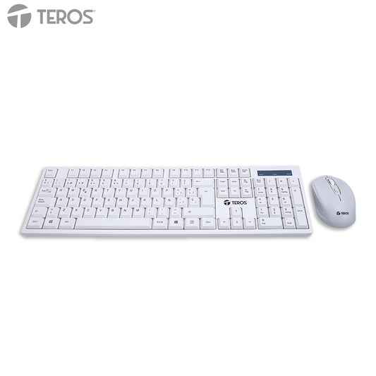 Combo Inalámbrico TEROS TE-5016S Teclado y Mouse 2.4GHz Blanco Español