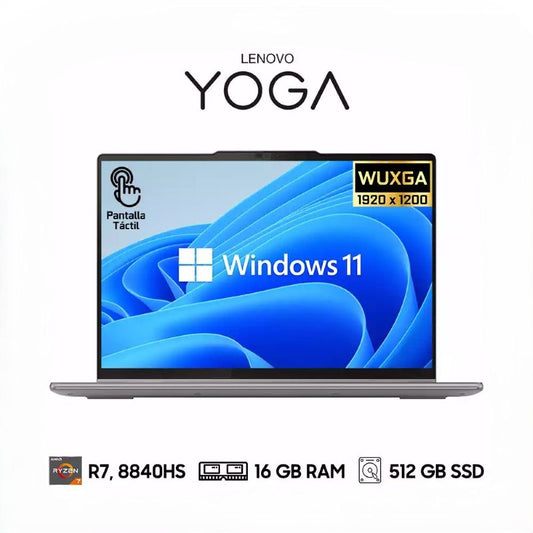 Laptop Lenovo Yoga 7 2-in-1 16AHP9 Ryzen 7 8840HS 16GB RAM 512GB SSD 16" Touch Windows 11 Arctic Grey