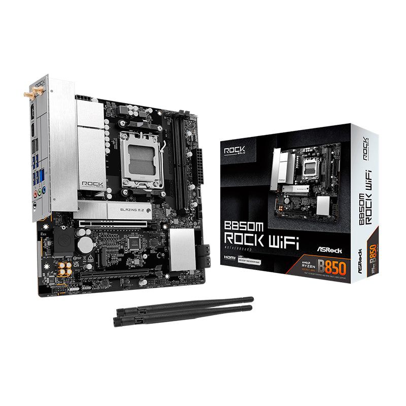 Motherboard ASRock B850M Rock WiFi AMD B850 AM5 DDR5 WiFi 6E mATX